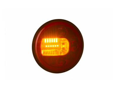 Lampa zespolona tylna HOR 96A - LUNA, diodowa 12/24V, lewa (wersja naścienna, światło pozycyjne, hamowania i kierunkowskaz, przewód okrągły 4x0,5 mm2,